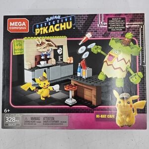New Mega Construx Pokemon Detective Pikachu Hi-hat Cafe & Mr. Mime Set GGK27.